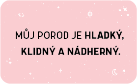 Afirmační těhotenské karty Afirmační těhotenské karty